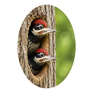 Yellow Fronted Woodpecker Chicks in Cavity